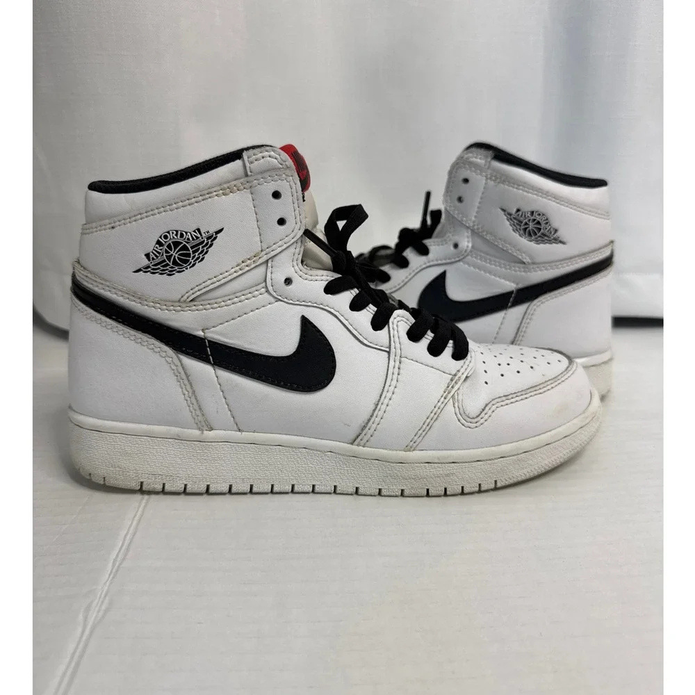 Nike 2016 Air Jordan 1 Yin Yang White Black 6Y Womens 7.5